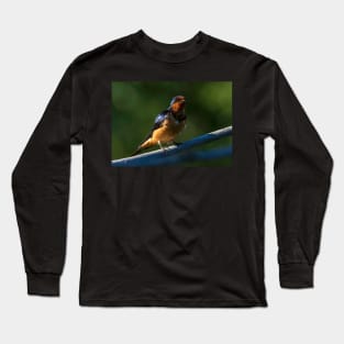 Barn Swallow on a Branch Long Sleeve T-Shirt